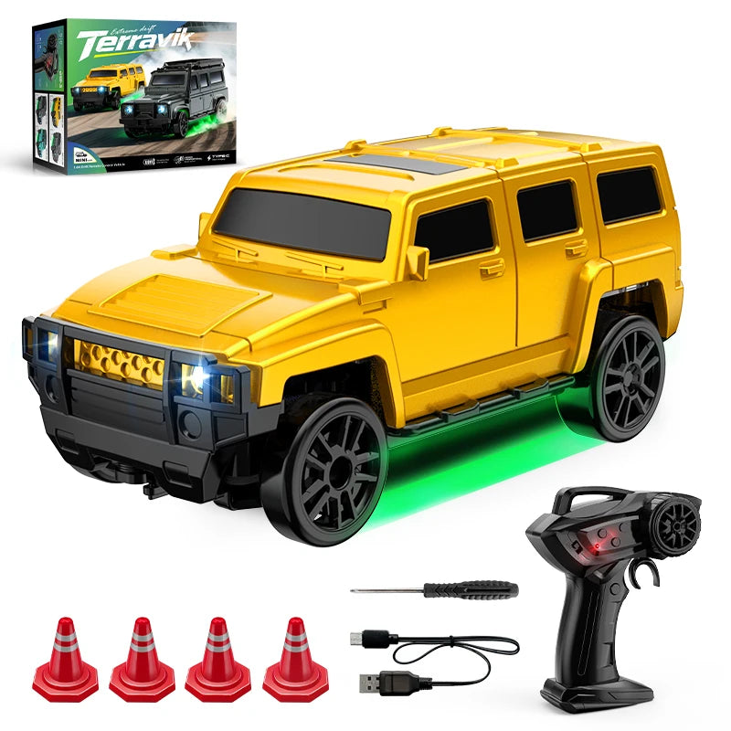 KF20 1:64 RC Desktop Car 2.4G High-Speed Racing Drift Car Mini Full Proportions Desk Competition Toy RC Toy For Boys Gift