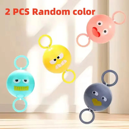 2pcs Luminous Whistle Ball Children's Rotating Flash Flywheel Puzzle Pulling Rope Childhood Creative Stress Relief work out Toy