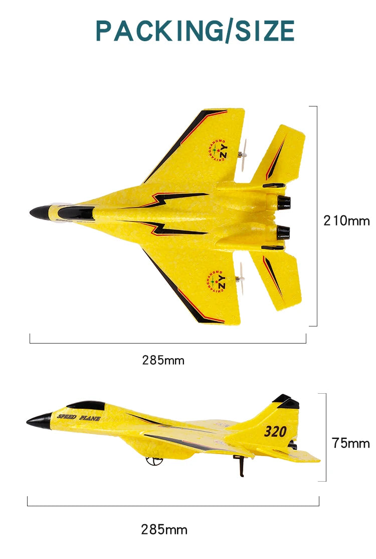 Parkten 2.4G 2CH Glider RC Ariplane P320 Fixed Wing Fighter Aircra Hand Throwing Foam Outdoor Toys For Boys Birthday Gift