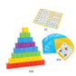 Montessori Magic Block Puzzle Toy Spatial Logical Thinking Training Game Rainbow Stacking Blocks Math Educational Toys For Child