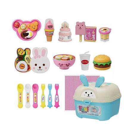 New 8PCS/Set Simulation Food Feeding Toys with Storage Box - Sweet Rice Ball Pudding Feeding Toy Kids Role Play Early Education