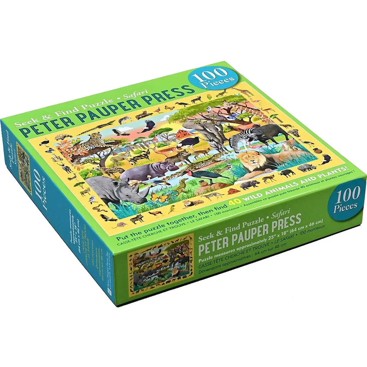Safari 100 Piece Seek & Find Jigsaw Puzzle Peter Pauper