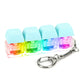 Keyboard Fidget Keychain 4 Keys Finger Keyboard Decompression Toys Press Button Keycap Fidget Stress Relief Keyboard Clicker Toy