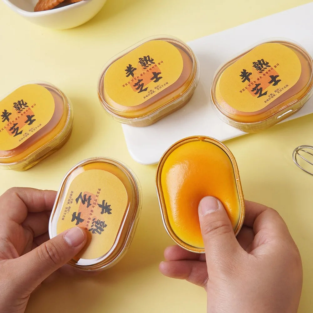 Squishy Simulated Cheese Bread Squeeze Toy Stress Relief Slow Rising Sensory Fidget for Anxiety ADHD Autism Gift for Kids Adults