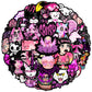 50PCS Pink Gothic Cool Girl Cartoon Graffiti Stickers DIY Phone Guitar Laptop Notebook Suitcase Cup Waterproof Sticker Kids Toy