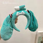Cute Cartoon Hatsune Miku Super Cute Plush Headband Face Wash Yoga Hairpin Photo Cosplay Props Friend Gift Toy