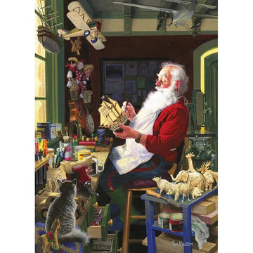 Santa's Workbench 500 Piece Jigsaw Puzzle Cobble Hill