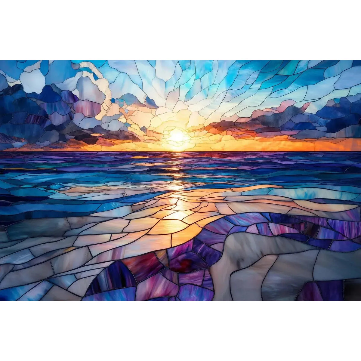 Sapphire Sunset 1000 Piece Jigsaw Puzzle Trippy
