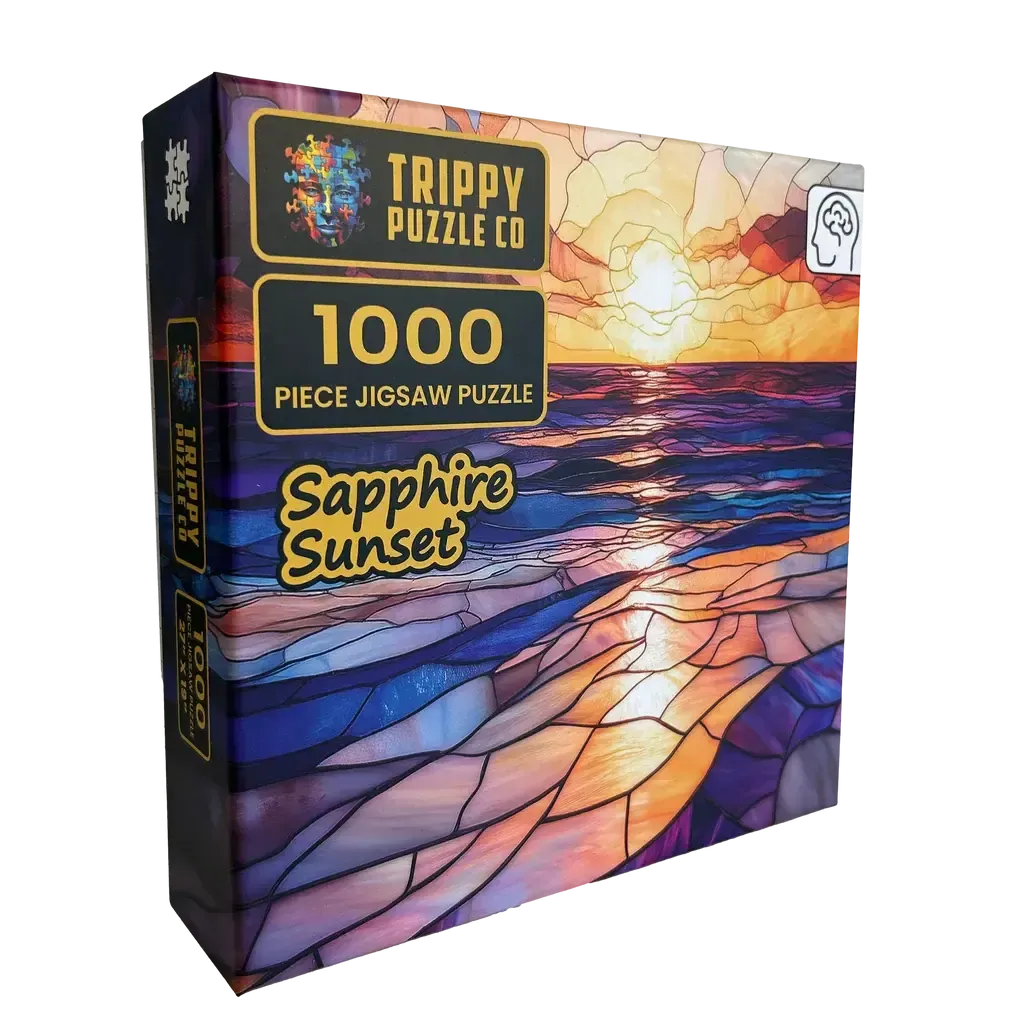 Sapphire Sunset 1000 Piece Jigsaw Puzzle Trippy