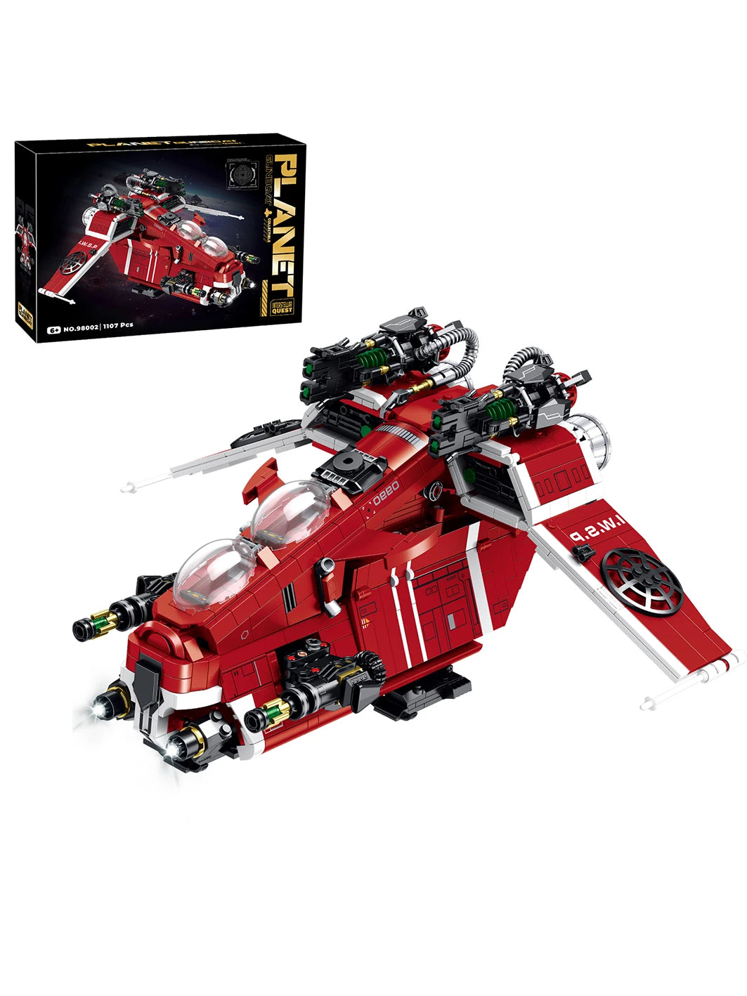 1107PCS Galaxy Space Gunship Starship-Fighters Spaceships Aifcraft Dropship Model Building Blocks Bricks Toy Gifts