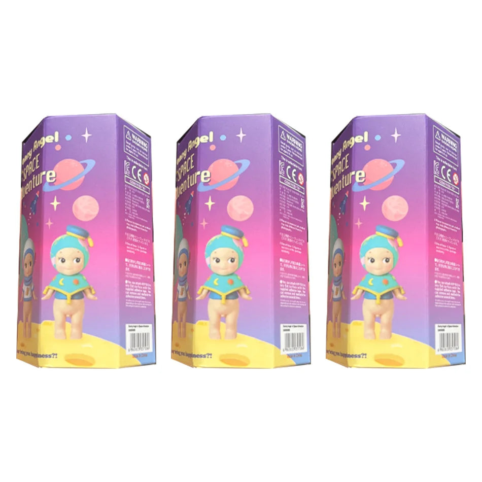 Space Adventure Series Blind Box 6 Kinds Collectible Figurines, Cute Mini Angel Dolls for Desktop Decor