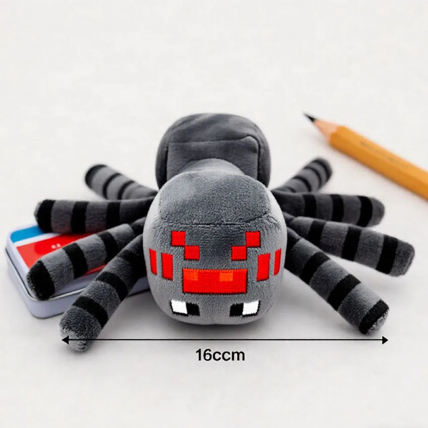 16cm Game Spider Plush Stuffed Toys  MC Spider Plush Soft Animals Toy Doll for Children Kids Gifts