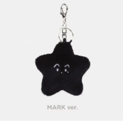 MARK DoYoung HAECHAN TAEYONG Keychain Black Luminous Pentagonal Heart Shaped Plush Pendant Suitable for Fan Gifts