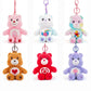 Care Bears Plush Toy Kawaii Squeak Sound Keychain 15cm Pendant Cute Cartoon Keychain Bag Luggage Decor Holiday Birthday Gift