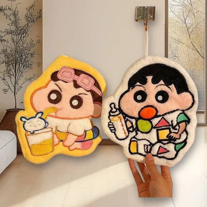 Cartoon Xiaoxin Kitchen Hand Towel Hanging Cute Thickened Bathroom Household Water Absorbent Towel Non Shedding Dish Cloth