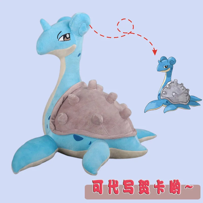 100CM Large Size Pokemon Lapras Anime Plush Toy Doll Cute Stuffed Plushies Pillow Kawaii 38cm Decor Ornament for Christmas Gift