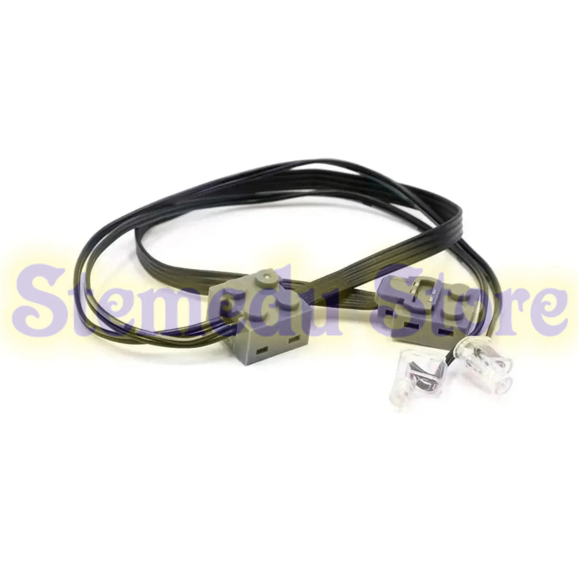 2PCS MOC Power Functions Parts LED Light Link Line Cable 8870 Switch 8869 Car Train Light Modification Compatible With Legoeds