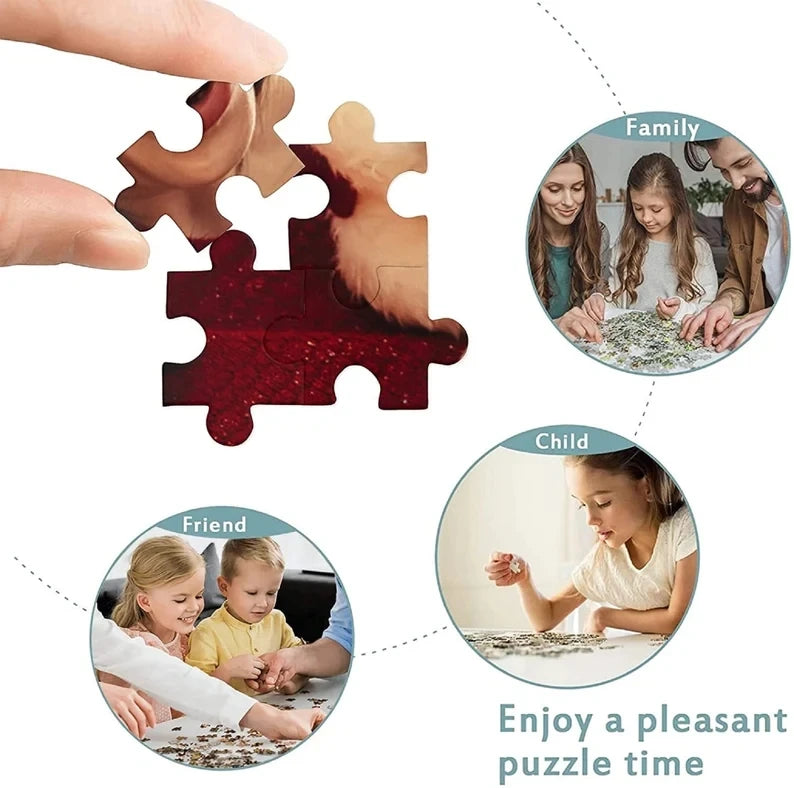 Japan Anine Pokemon Puzzles Eeveelution 108/300/500/1000 Pcs Cartoon Jigsaw Puzzles for Adults Stress Relief Toys