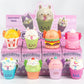 12pcs/Set Simulation Food Squishy Hamburger Fries Capybara Axolotl Squeeze Toy Stress Relief Decompression Toys