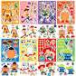 8/16Sheets Make a Face Cartoon Toy Story Stickers DIY Ryder Chase Assemble Jigsaw Kids Toy Children Boys Game Party Gift