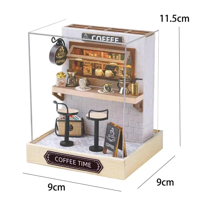 Doll House Kit Mini DIY Flower House Handmade 3D Puzzle Assembly Building Toys Home Bedroom Decoration With Furniture DollHouses