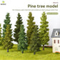 14/21cm Model Train Layout Wire Tree Model Simulation Tree Military Sand Table Material Handmade Diy Landscape Model Tree