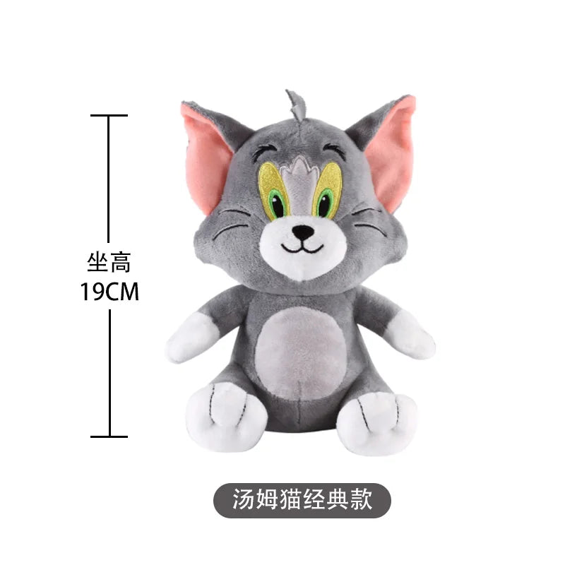 19cm Upgrade Classic Tom and Jerry Plush Toys Cute Plush Animated Toys for Christmas Birthday Gifts Soothing Toys for Children