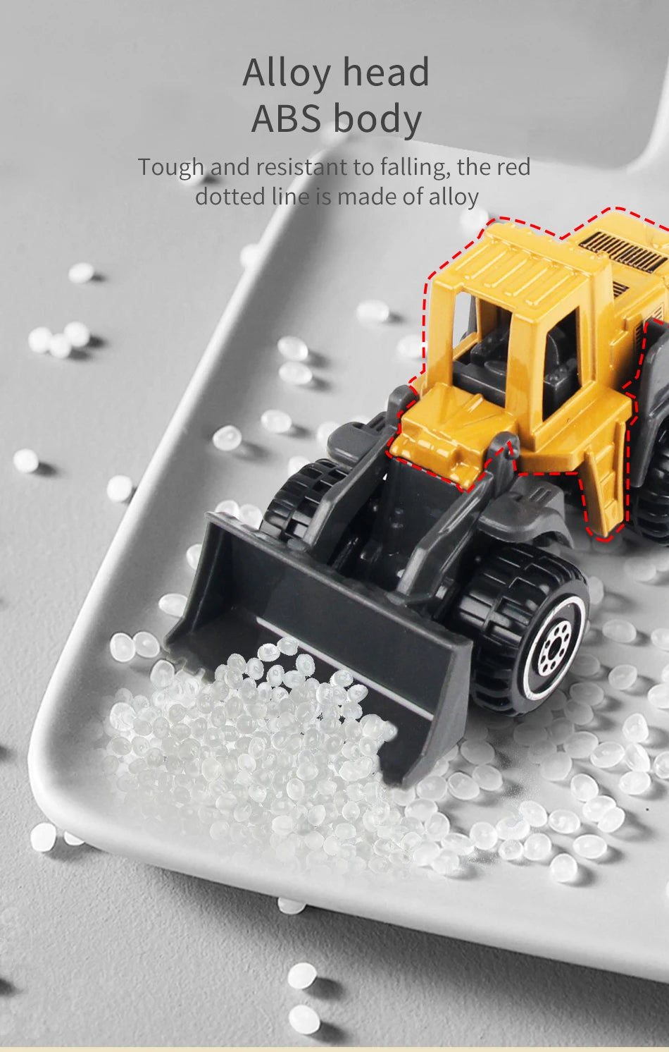 6pcs/set Alloy Engineering Truck Toy Car Classic Construction Model Vehicle Loader Tractor Excavator Toys for Boys Gifts
