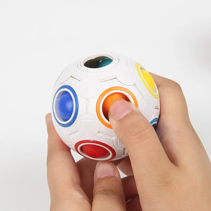 Kids Antistress Cube Magic Fidget Toys Puzzle Rainbow Balls Children Educational Toy Reliever Stress Anxiety Christmas Gift