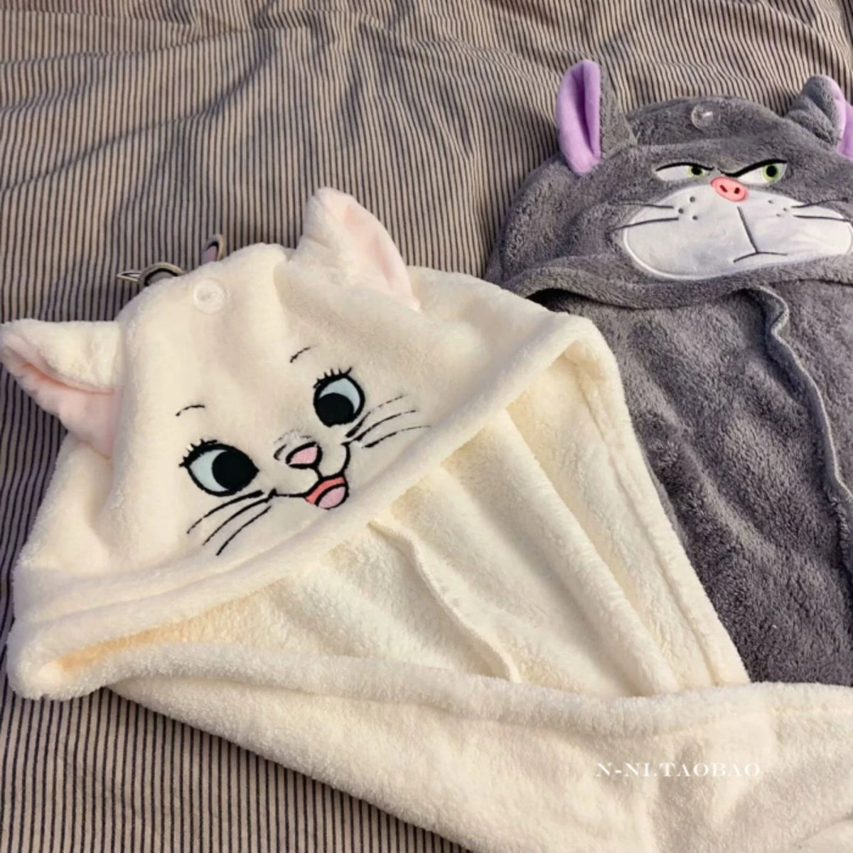 Cute Lucifer Cat Marie Cat Dry Hair Cap Women Plush Towels Shower Cap Towel Bath Hats Quick Drying Soft Lady Turban Head Girl