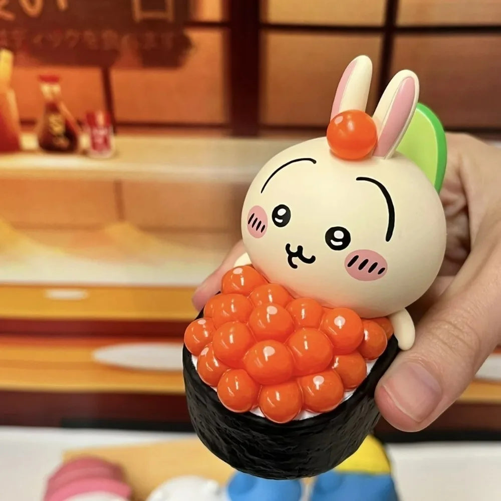 Cute Chiikawa Usagi Sushi Series Ornament Lovely Desktop Decor Creative Auto Interior Ornament Table Decoration for Home Office