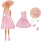 NK 1/6 Doll Princess Hot Sell Fashion Doll Dress Pink Suit For 11.5 Inch Doll Clothes Hat For 29CM Dolls Accessories Gift Toy JJ