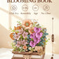 Rolife 3D Puzzle Wooden Blooming Book DIY Artificial Flower Bouquet Model Building Kit for Home Decor Wedding Mother's Day Valentine's Day Gift for Women Adults