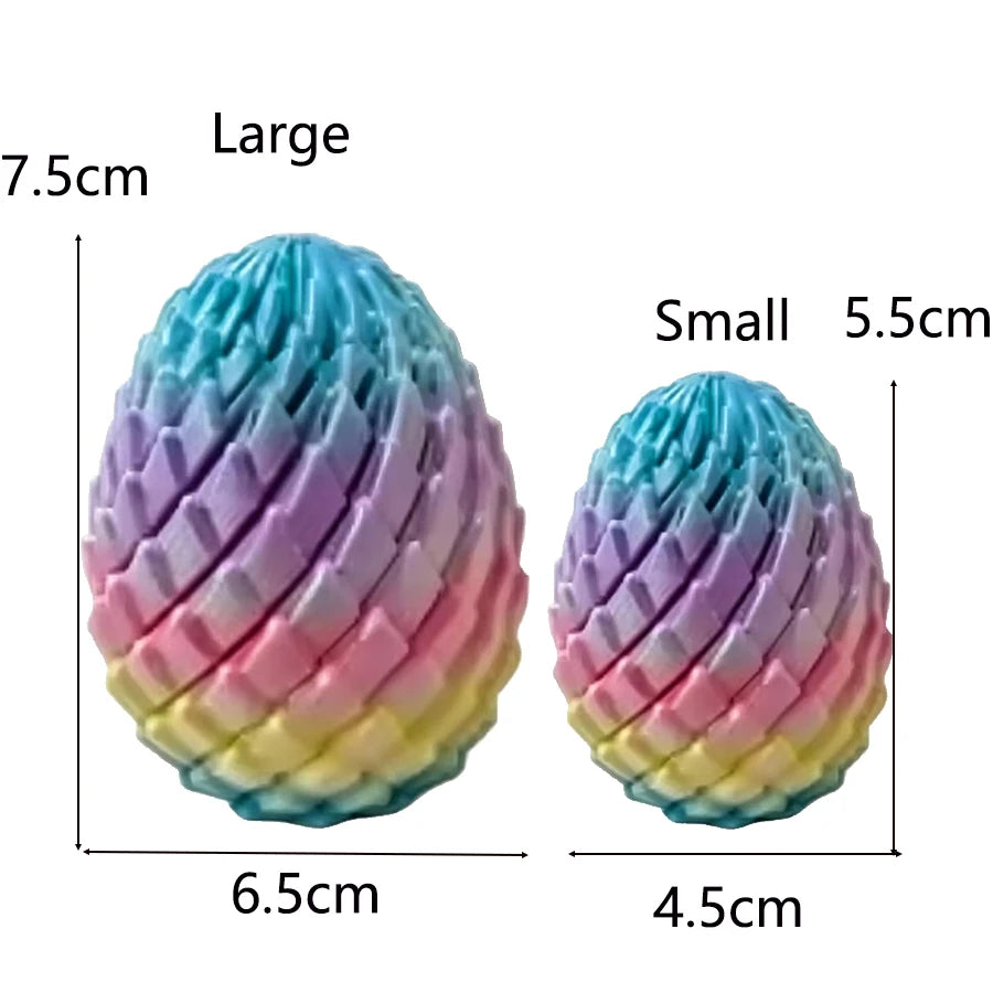 3D Printed Dragon Egg Stress Relief Model, Deformable Twist Egg, Creative Fidget Toy Desk Ornament