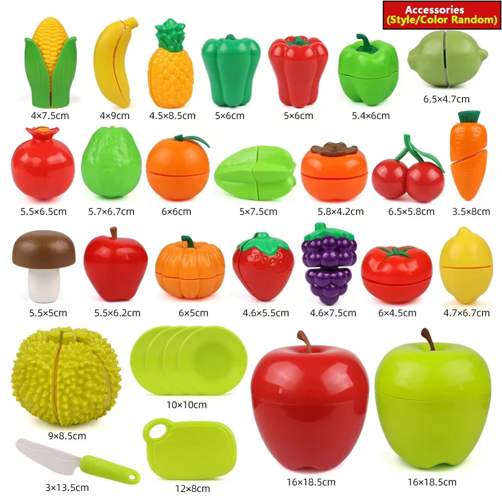 Simulation Lobster Emperor Crab Chicken Fish 3D DIY Assembly Toy Model Pretend Play Fruit Cutting Set Early Educational Gifts