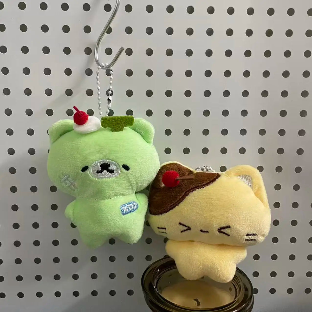 New Cute Banana Honey Melon Bear Pendant Plush Soft Cute Keychain Backpack Phone Pendant Bag Accessories Girlfriend Gift