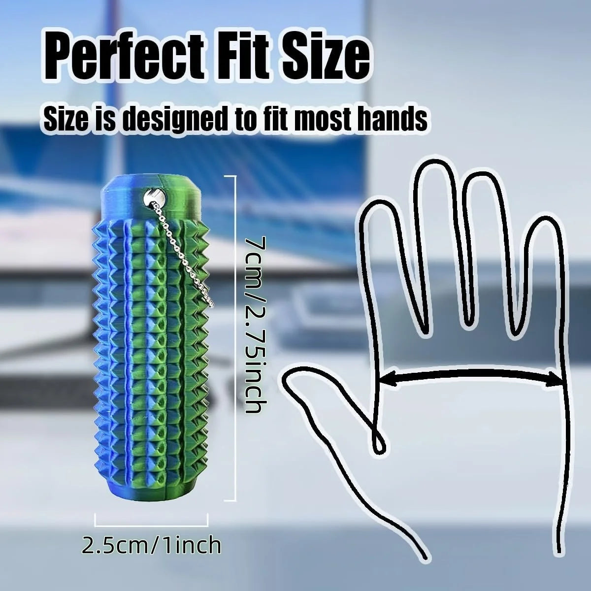 Pain Stim Fidget Toys Reduce Stress Roller for Adults Spiky Fidget Keychain for Anxiety Sensory Toys Novelty Gifts for Friends
