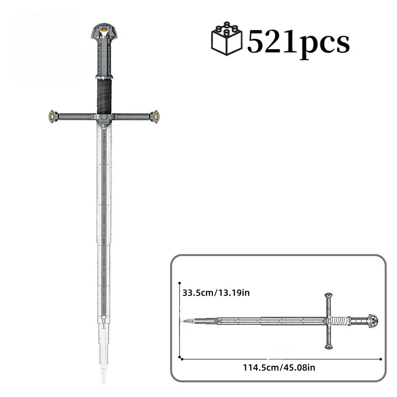 Creative Famous Samurai Sword Weapon Model Building Blocks Lord of Rings Bricks Assembly Toys Kid Christmas Gifts for Boys
