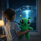 Anime Monsters Big Eyes Alien Plush Toy Full Soft Tentacle Horn Green Alien Plush Kawaii Style Big-eyed alien doll Room Decor