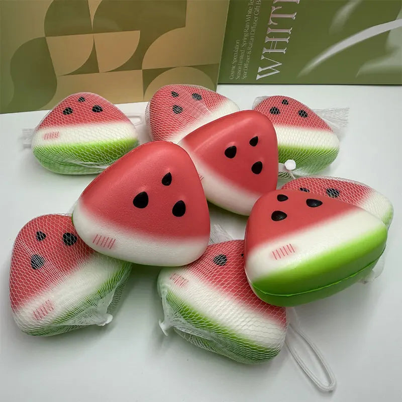 Cute Watermelon Squishy Fidget Adult Slow Rebound Decompression Toy Anti-Stress Slow Rising Fruit Soft Stress Relief Squeeze Toy