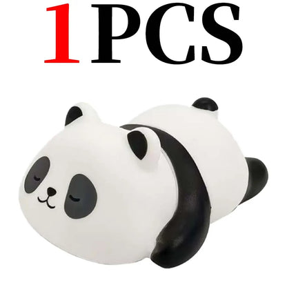 New Panda LED Night Light Living Room Cute Panda Plastic Lamp Bedside Decor Creative Kids Night Light Birthday Gift Decoration
