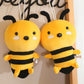 2 Sizes Lovely Cartoon Bee Plush Toys Chubby Stuffed Cute Bee Pendants Doll Kawaii Decor For Window/Door/Car Funny Gift