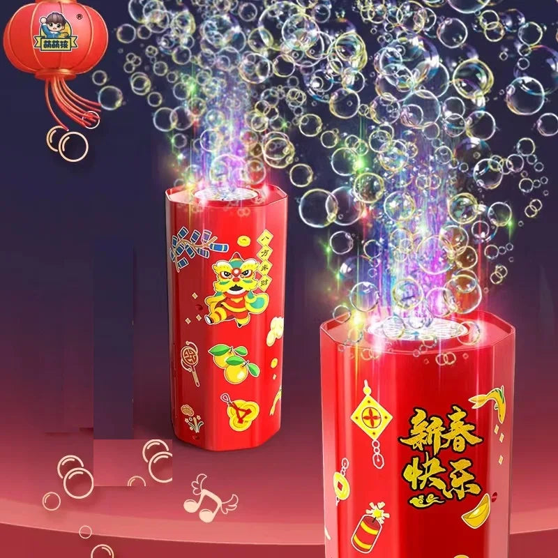 20 holes Fireworks bubble machine bubble blower on the ground electronic automatic landing Spring Festival gift New Year toys