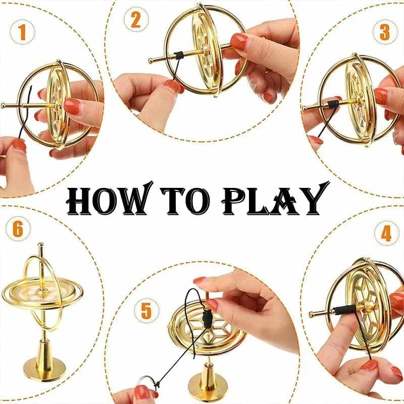Metal Anti-Gravity Spinning Top Balancing Toy, Desktop Gyroscope, Physics Toy, Educational & Training Gift