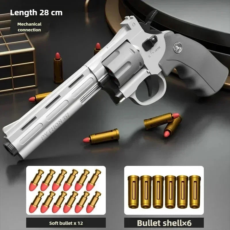 PP ZP5 357 Revolver Launcher Pistol EVA Soft Dart Bullet Toy Gun Airsoft CS Outdoor Shooting Game Weapon Kids Adult Gift