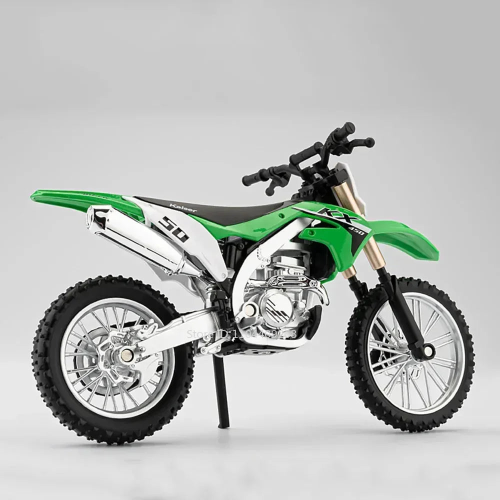 Scale 1:12 Scale KX450 400 Motorcycle Model Toy Shock Absorption Linkage Steering Alloy Diecast Motor Models for Boyfriend