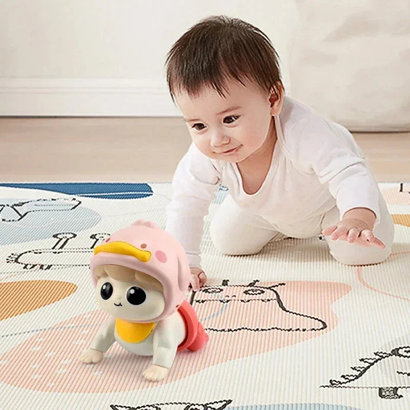 1PC Crawling Doll Baby Toy with Music, Aged 0-1, Learning Crawling Guidance and Head Up Training