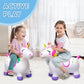 JOYFY Kids Bouncy Unicorn Horse Ride On Toys Bouncer Bouncing Animal Hopper Inflatable Hopping Toy for Birthday Christmas Gifts