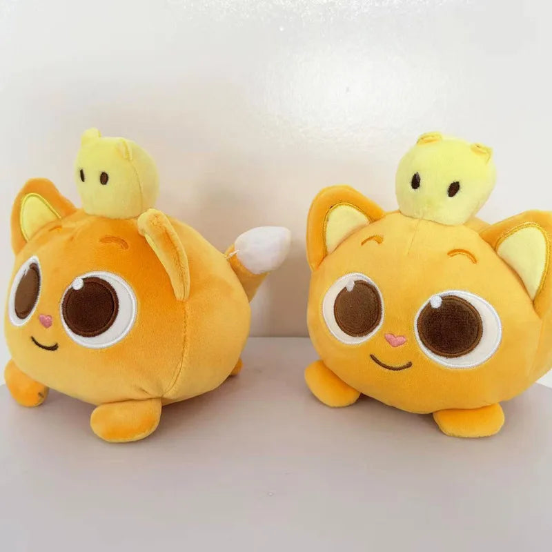 Cute Pinkfox Hogi Ninimo Plush Toy Kawaii Soft Stuffed Orange Cat Doll Animation Peripheral Plushie Throw Pillow Birthday Gifts