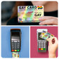 Anime Spongebob Cartoon Funny Holographic Skin Laser Shinny Sticker Film Cover for Debit Credit Bank Card No Fade Birthday Gifts